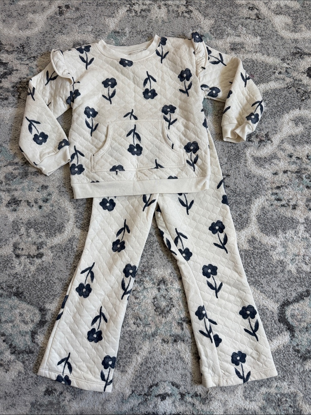 Girls Carter’s Floral Quilted Matching Set